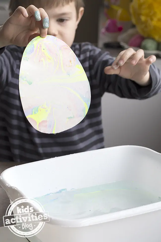 Marbled Easter Egg Art